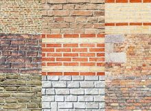 brick wall texture of different bricks