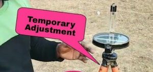 temporary adjustment of prismatic compass