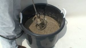 mixing of epoxy grout